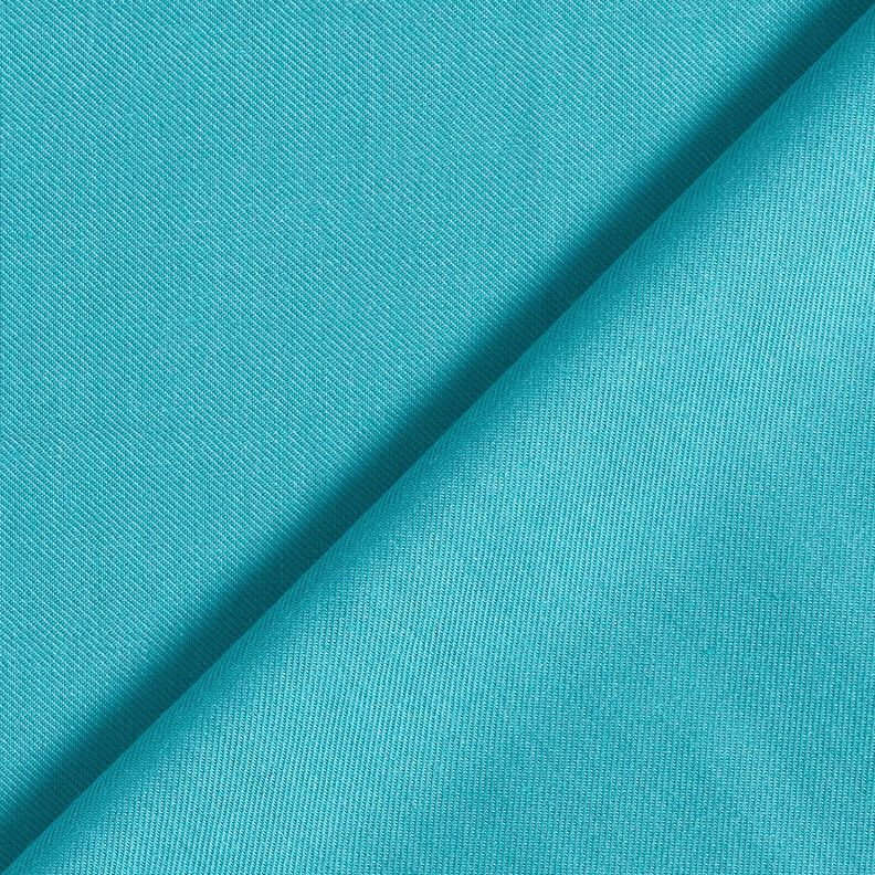 Blusa in tessuto misto cotone-viscosa in tinta unita – turchese, image number 3