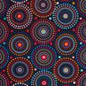 tessuto per costumi da bagno mandala – nero-azzurro/rosso fuoco,  thumbnail number 6