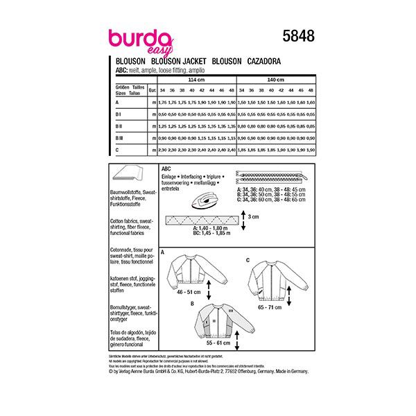 Blouson | Burda 5848 | 34-48, image number 12