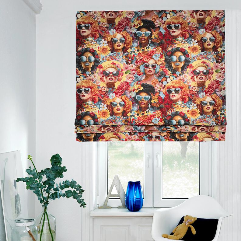 tessuto arredo gobelin Donne famose – rosso carminio/beige chiaro, image number 8