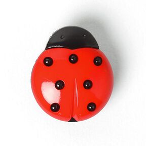 Bottone plastica, coccinella 48, 