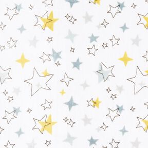 Morbido pile Stelle colorate – avorio/giallo sole, 