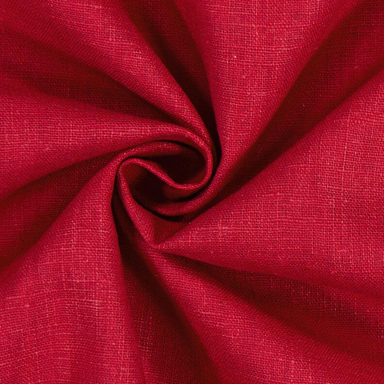 Tessuto di lino misto Ramie medio – rosso carminio,  image number 3