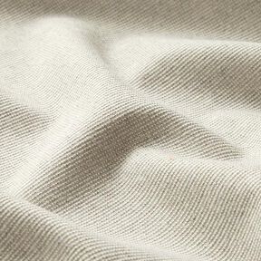 tessuto arredo, mezzo panama struttura a coste, cotone riciclato – grigio nebbia | Resto 70cm, 