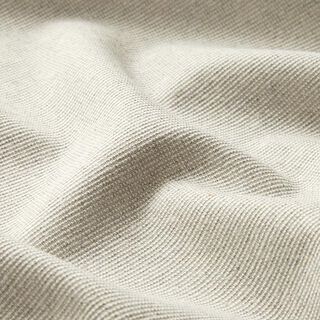tessuto arredo, mezzo panama struttura a coste, cotone riciclato – grigio nebbia, 