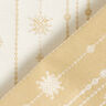 tessuto arredo Jacquard lurex Ghirlanda di fiocchi di neve – beige chiaro/oro,  thumbnail number 4
