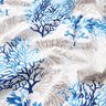 tessuto in cotone cretonne Grandi coralli – bianco/blu,  thumbnail number 2