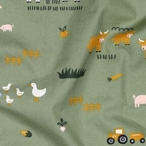 popeline di cotone Animali di fattoria | Poppy Fabrics – pino, 