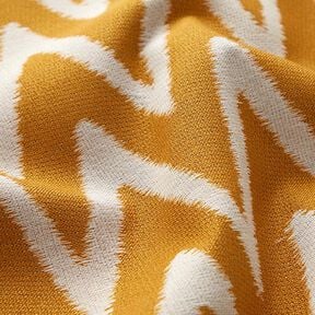 tessuto jacquard da esterni motivo ikat – senape, 