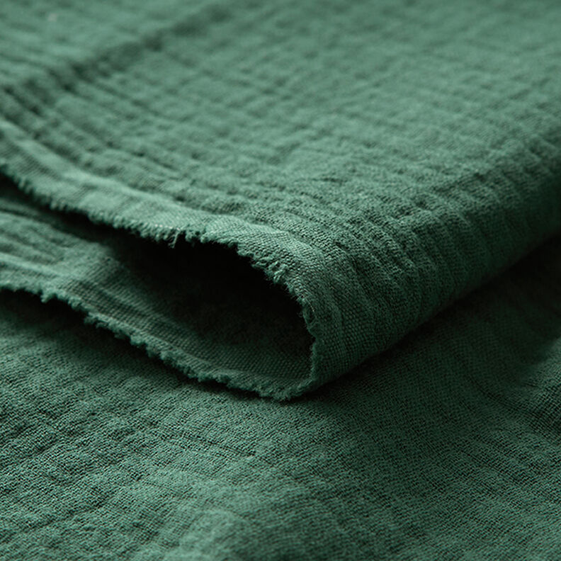 mussolina / tessuto doppio increspato – verde scuro,  image number 5