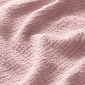 mussolina / tessuto doppio increspato dobby – rosa antico chiaro, 