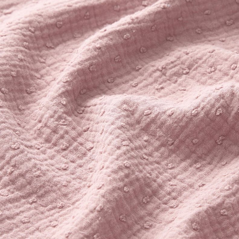 mussolina / tessuto doppio increspato dobby – rosa antico chiaro,  image number 2