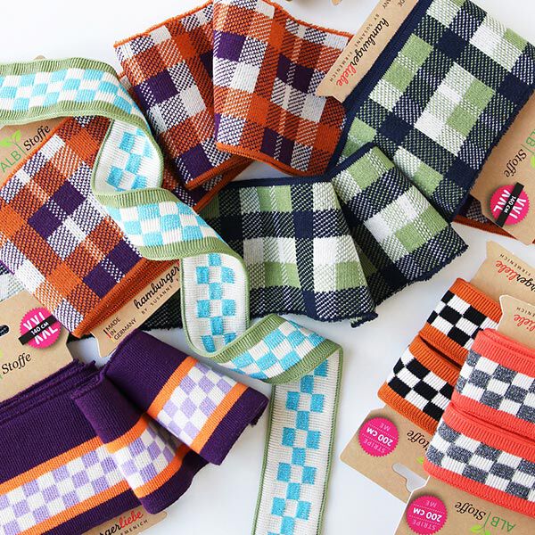 GOTS nastri jacquard bio STRIPE ME COLLEGE [200 cm | 3,5 cm] | Albstoffe | Hamburger Liebe,  image number 2