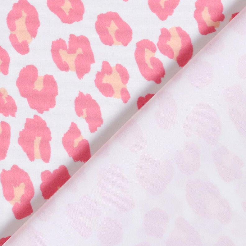 Tessuto per costumi da bagno con stampa leopardata – bianco/rosa,  image number 4