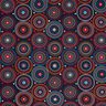 tessuto per costumi da bagno mandala – nero-azzurro/rosso fuoco,  thumbnail number 1