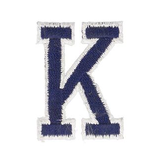 applicazione, lettera K [ altezza: 4,6 cm ] – blu marino, 