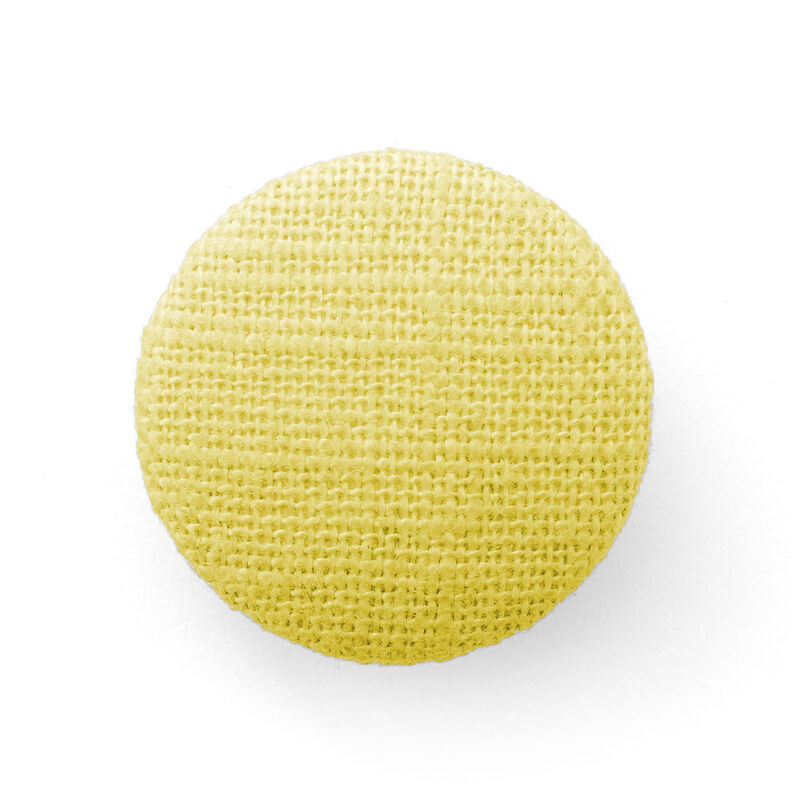 Bottone rivestito, Lino medio – giallo chiaro,  image number 1