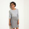 stretch Jacquard misto viscosa Finissime losanghe – bianco lana/grigio,  thumbnail number 6