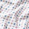tessuto in cotone popeline teneri cuori – bianco/violetto pastello,  thumbnail number 2