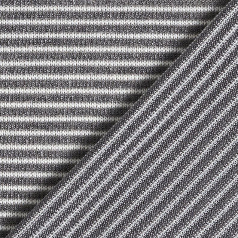 maglia fine Righe sottili – argento anticato/bianco,  image number 4