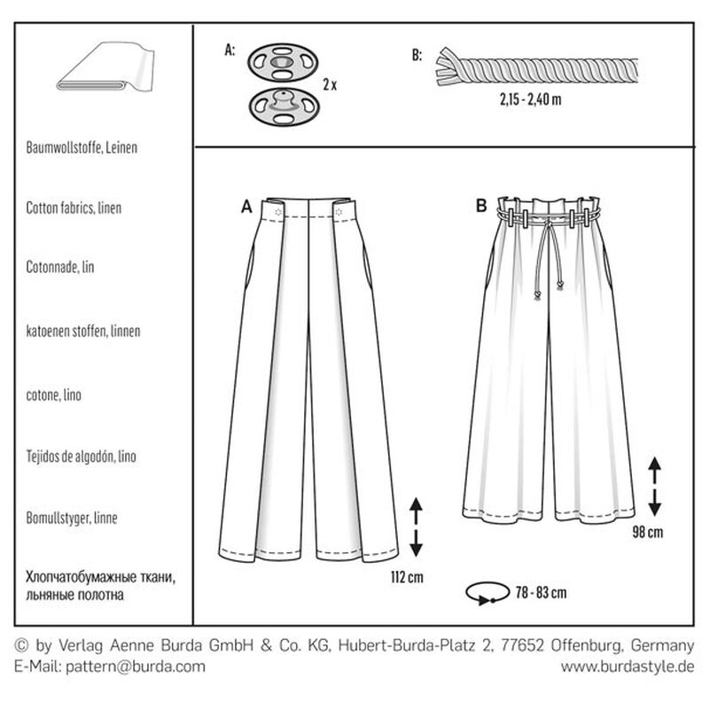 pantalone, Burda 6544,  image number 6