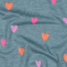 jersey di cotone Cuori al neon | by Poppy – blu colomba/arancio neon,  thumbnail number 2