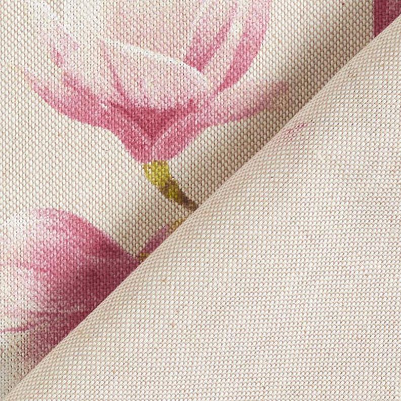 tessuto arredo mezzo panama Fiore di magnolia – malva/naturale,  image number 4