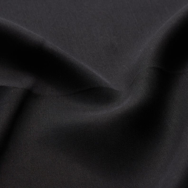 Tessuto per bluse in Lyocell tinta unita – nero,  image number 2