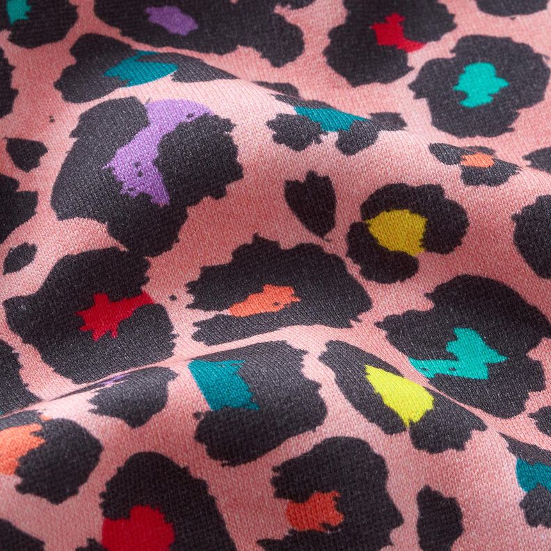 felpa garzata Motivo leopardato colorato – rosa, image number 2