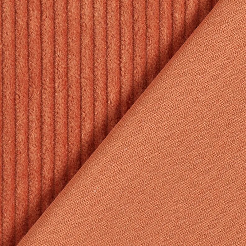 velluto a coste larghe prelavato tinta unita – terracotta, image number 3