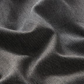Tessuto elasticizzato zig zag per pantaloni – grigio argento/nero, 
