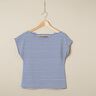 jersey di cotone righe sottili – colore blu jeans/bianco,  thumbnail number 6