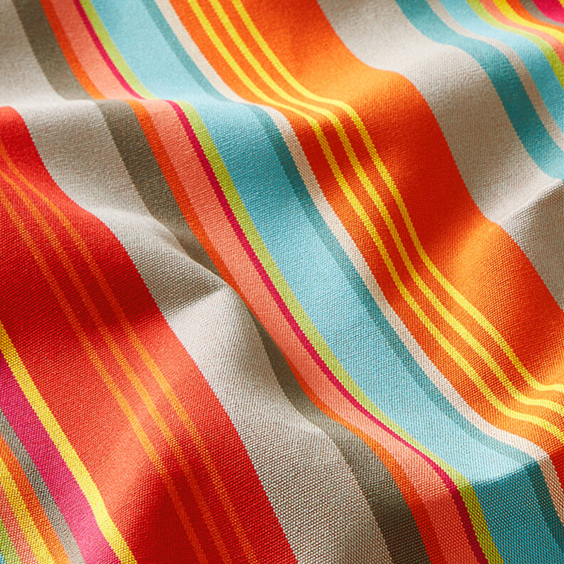 Tessuti da esterni canvas Righe – arancione/rosso,  image number 2
