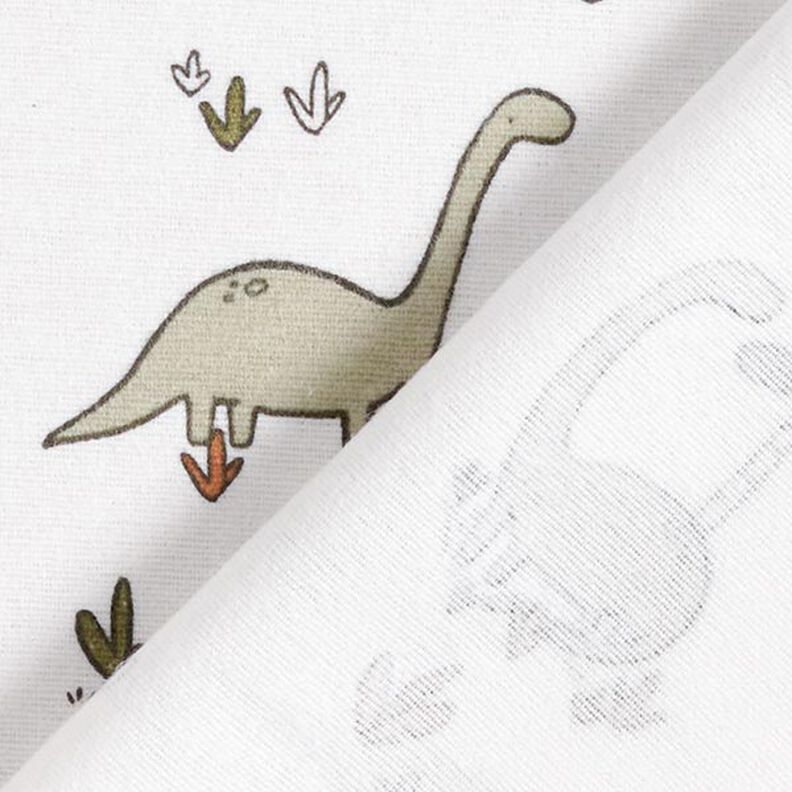 flanella di cotone Dinosauri – bianco lana,  image number 5