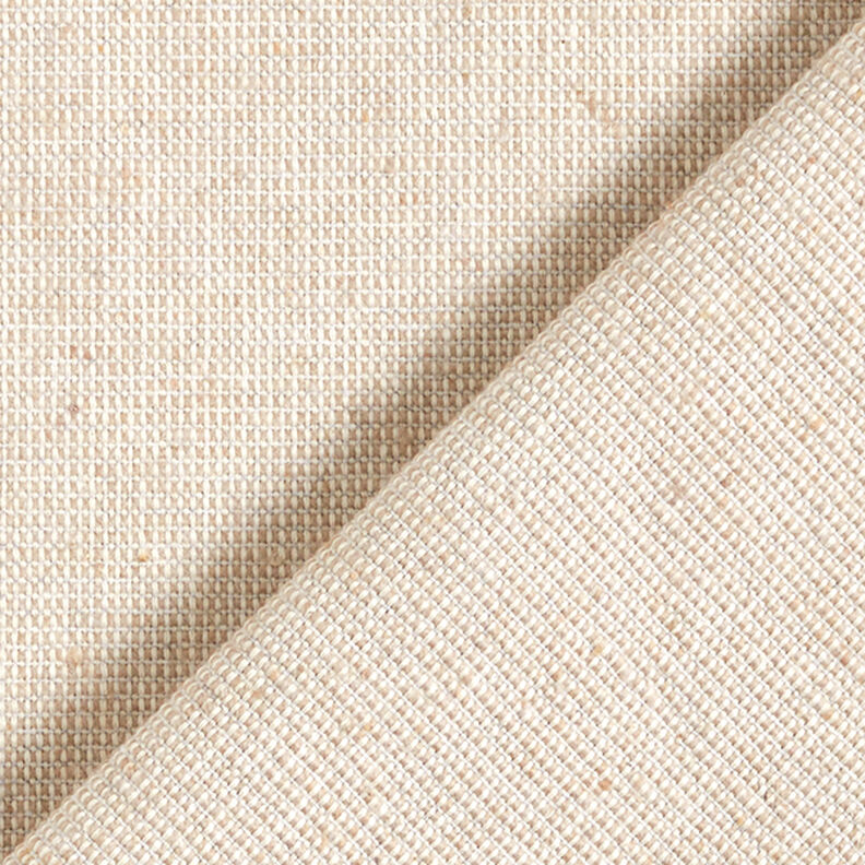 tessuto arredo, mezzo panama struttura a coste, cotone riciclato – beige,  image number 3