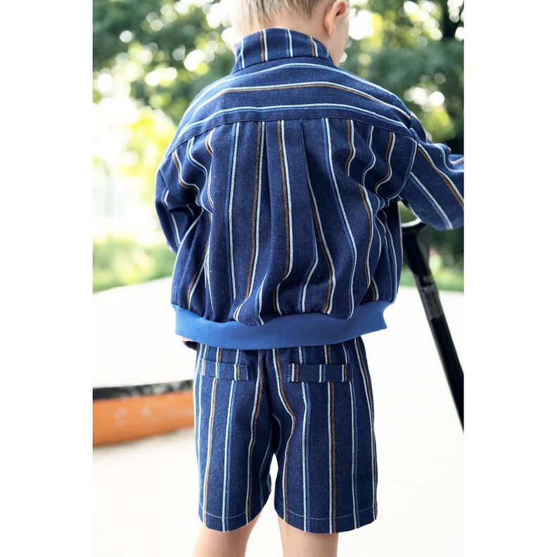 jeans Righe intessute | Poppy Fabrics – indaco,  image number 5