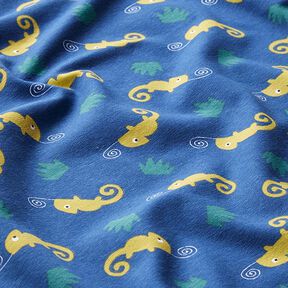 jersey di cotone camaleonte – colore blu jeans/verde lime, 