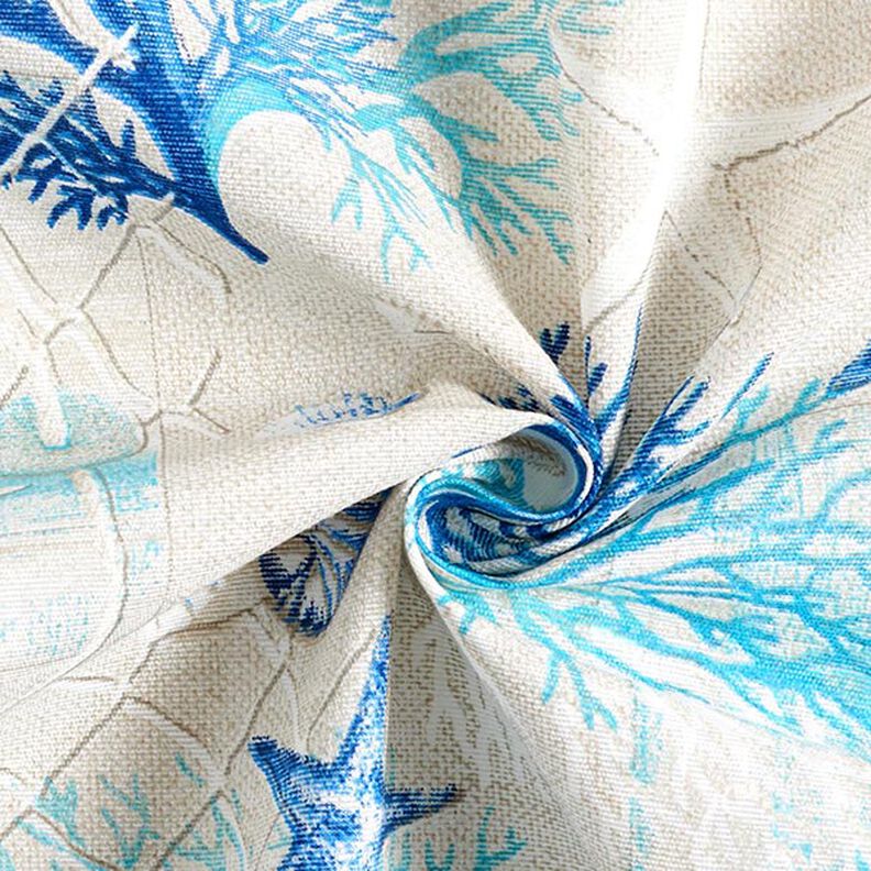 tessuto arredo tessuti canvas collage stile navy – blu/turchese,  image number 3