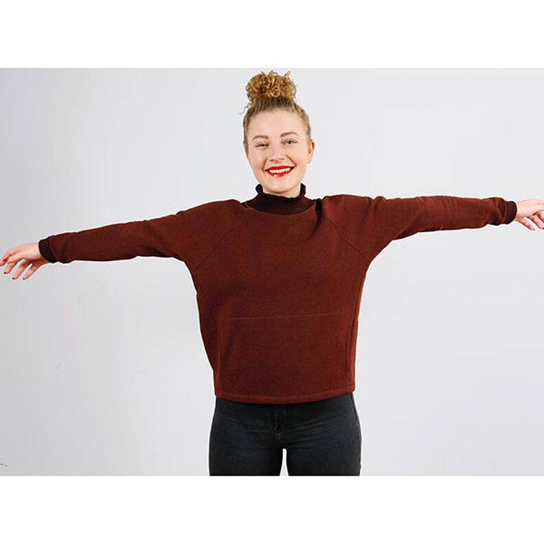 FRAU BETTI Maglia con maniche a pipistrello, taschino e collo in piedi | Studio Schnittreif | XS-XXL,  image number 4