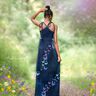 jersey di cotone Farfalle con sfumature di colori | Glitzerpüppi – blu notte,  thumbnail number 8