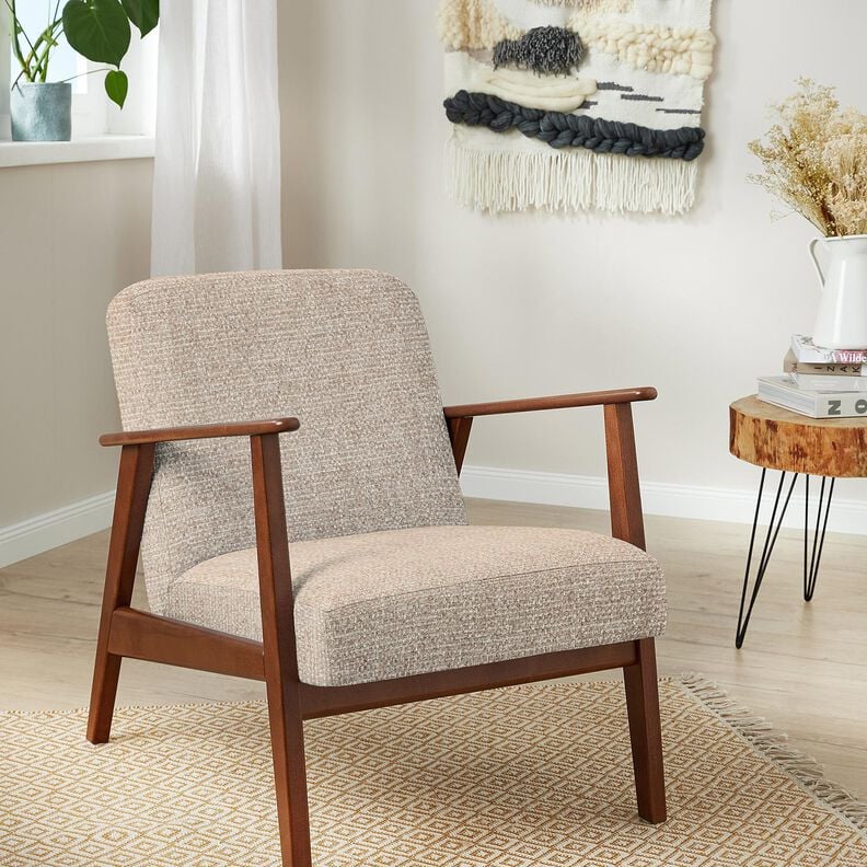 tessuto da tappezzeria Aspetto bouclé colorato – anemone/beige chiaro,  image number 4