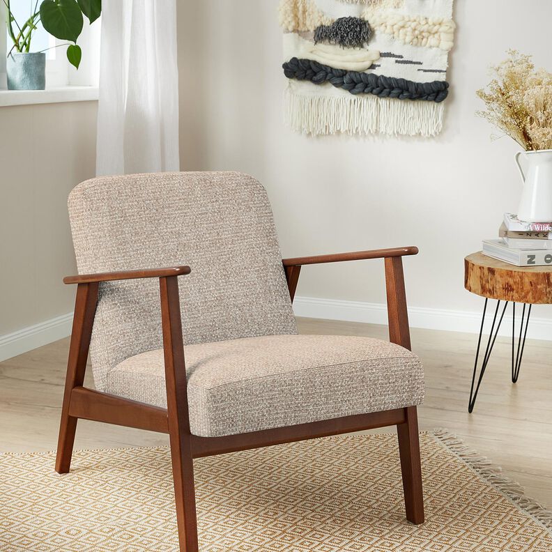 tessuto da tappezzeria Aspetto bouclé colorato – anemone/beige chiaro, image number 4