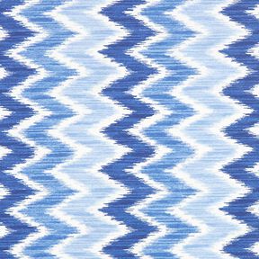 cotone rivestito, stampa ikat – blu/bianco, 
