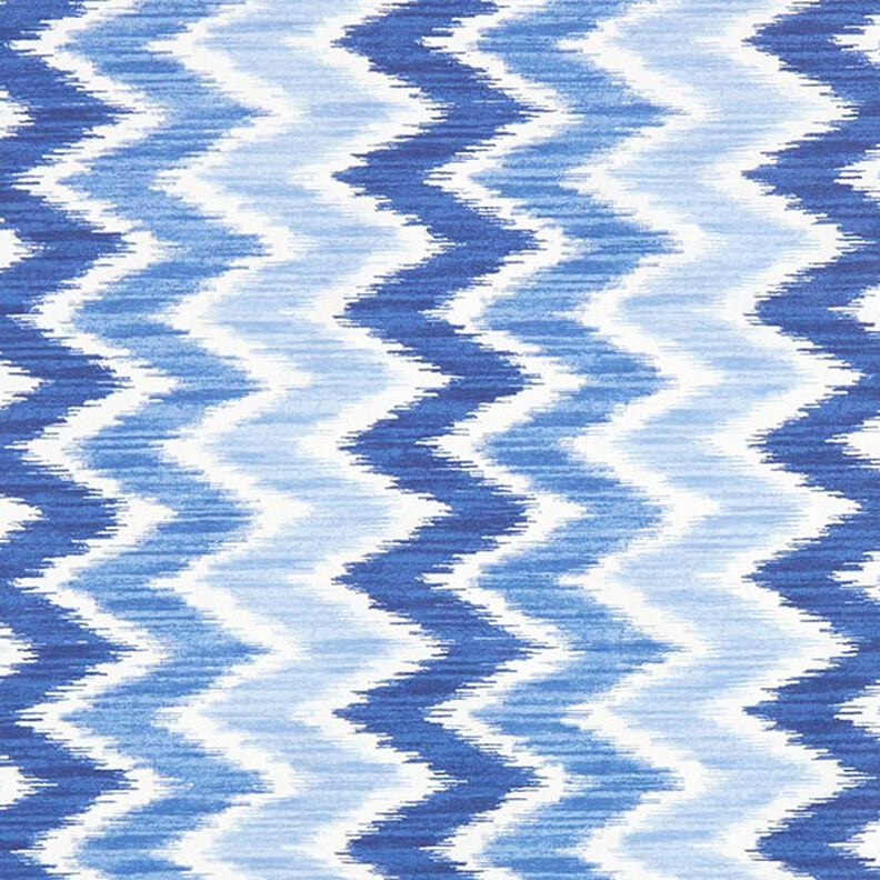 cotone rivestito, stampa ikat – blu/bianco,  image number 1