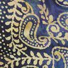 fine batista di cotone Batik Paisley – blu oceano/sabbia,  thumbnail number 2