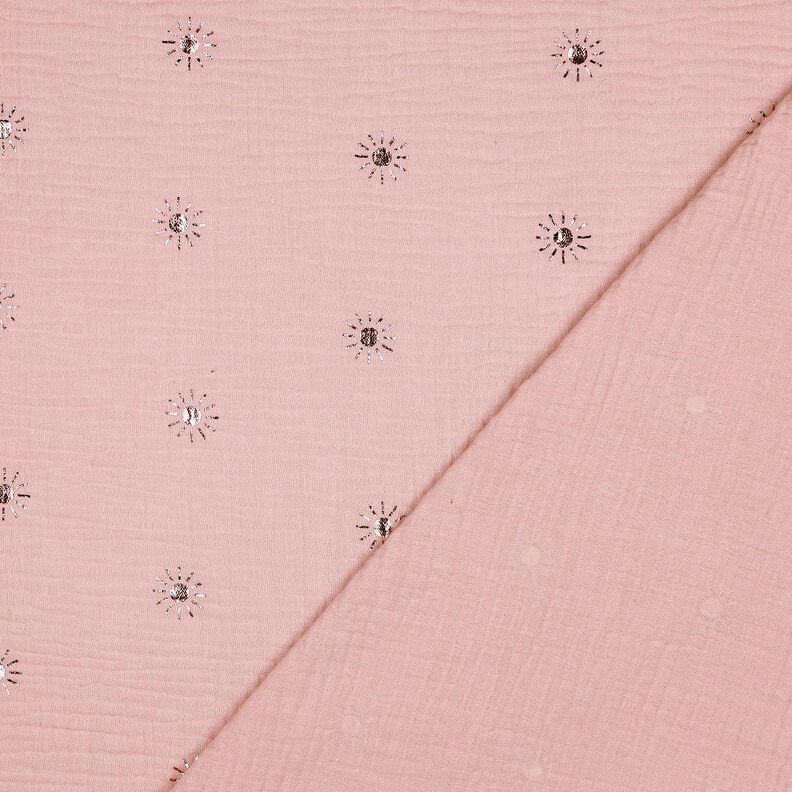 mussolina / tessuto doppio increspato Soli stampa laminata | Poppy Fabrics – rosa antico,  image number 4