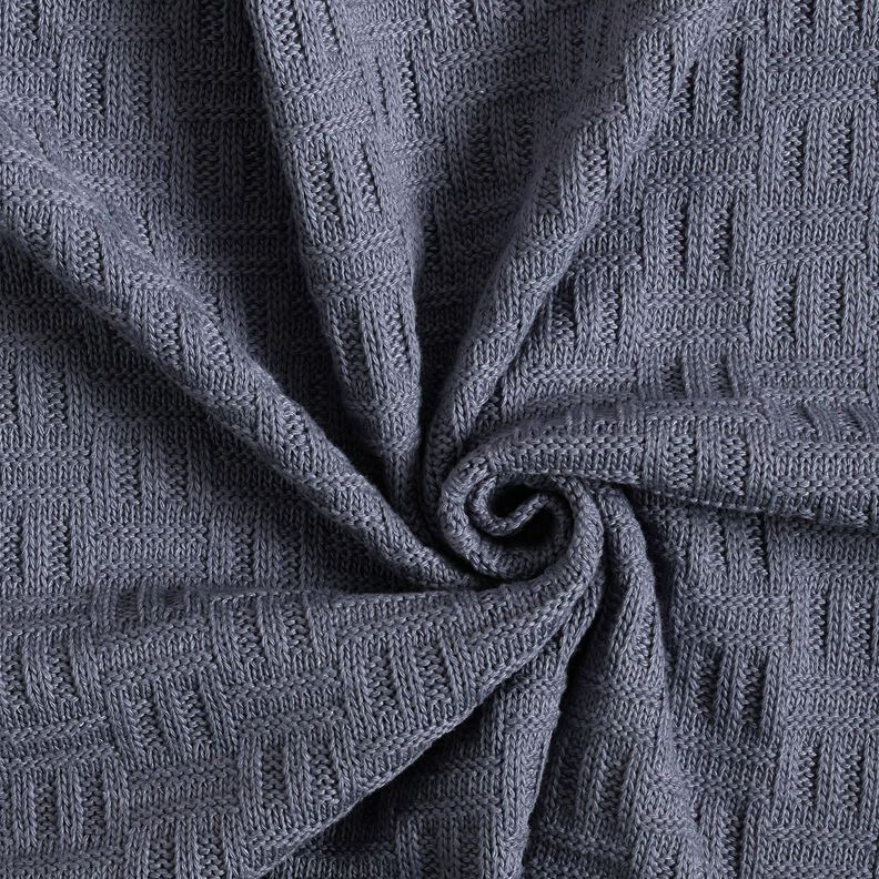 tessuto in maglia Motivo a coste spezzate – grigio blu,  image number 3