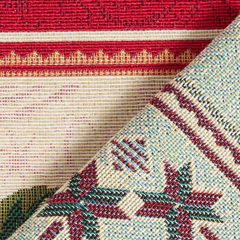 tessuto arredo, taglio di tessuto gobelin stella di Natale – rosso, image number 4
