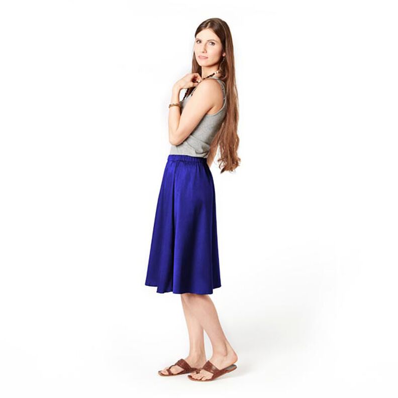 tessuto in misto lino stretch – blu reale, image number 5