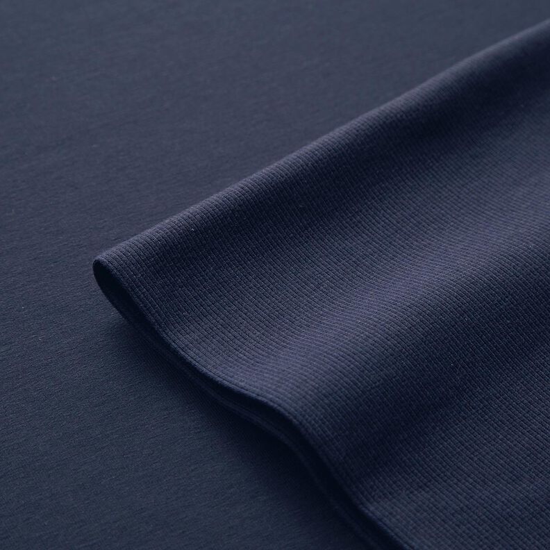 GOTS 2x2 tessuto per polsini | Tula – blu marino,  image number 5